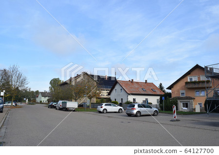 German country town scenery (in front of Steinach station in Bavaria) German country town scenery (in front of Steinach station in Bavaria) 64127700