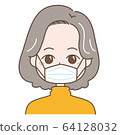 Middle-aged woman in mask 64128032