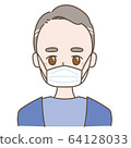 Middle-aged man in a mask 64128033