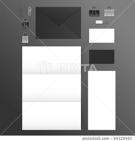 Realistic 3d Detailed Mockup Business Brand Set. Vector 64128483