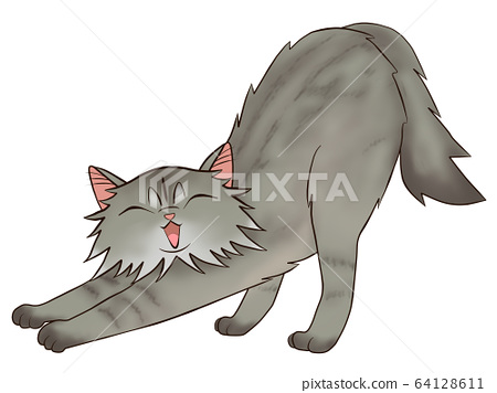 Nervous Cat Stock Illustration 64128611 Pixta