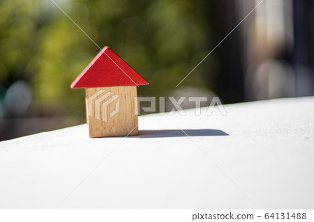 House with red roof blocks House with red roof blocks 64131488