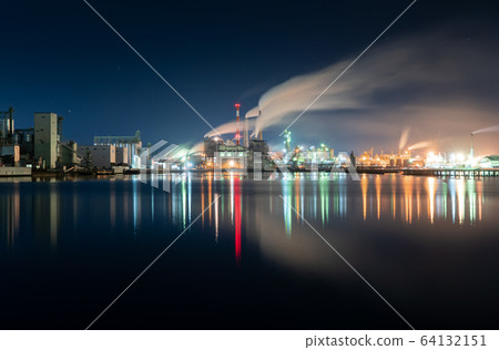Factory night view Nippon Paper Ishinomaki Mill Factory night view Nippon Paper Ishinomaki Mill 64132151