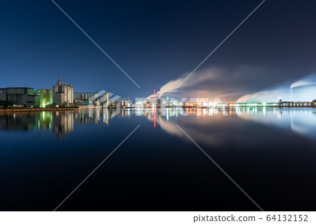 Factory night view Nippon Paper Ishinomaki Mill Factory night view Nippon Paper Ishinomaki Mill 64132152
