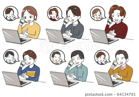 Telework while talking to the other party Telework while talking to the other party 64134791