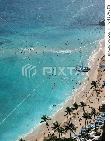 夏威夷威基基海灘 夏威夷威基基海灘 64136388