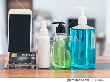 Hand sanitizer spray bottle and alcohol gel for 64136699