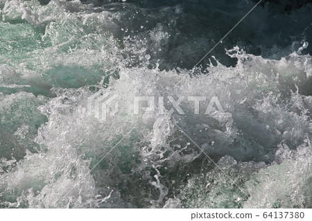 Turbulent river water 64137380