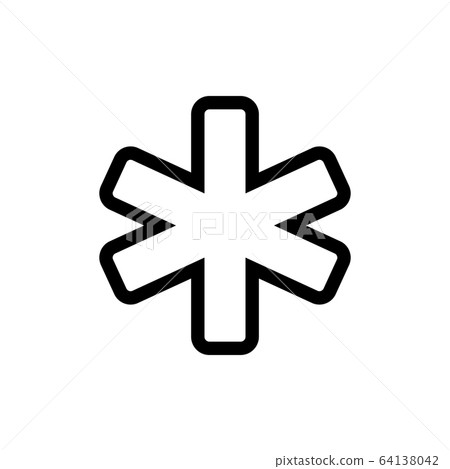 The star of life - medical ambulance symbol 64138042