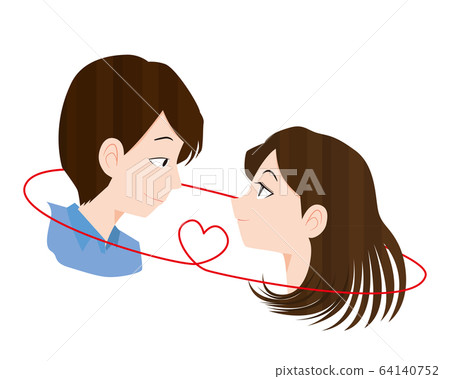 男女凝視著命運的紅線 64140752