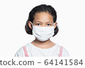 Children wear germ prevention masks 64141584