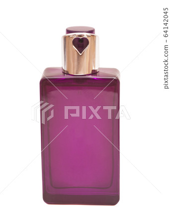 Women's perfume in bottle isolated on white 64142045