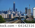 Kuala Lumpur city skyline with blue sky 64142316