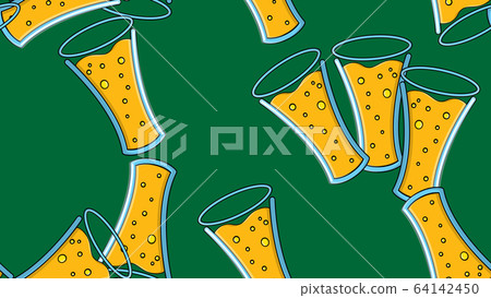 Seamless pattern of yellow repeating alcoholic  64142450