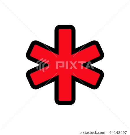 The star of life - medical ambulance symbol 64142497