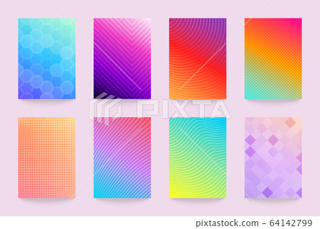 Minimal vector abstract cover notebook design. Planner and diary bright and pastel cover for print. Abstract design for copybook brochures and school books. Notebook, brochure, magazine template 64142799