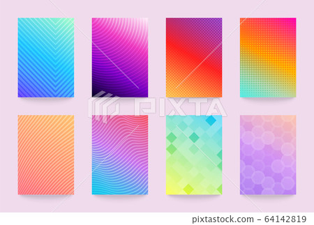 Minimal vector abstract cover notebook design. Planner and diary bright and pastel cover for print. Abstract design for copybook brochures and school books. Notebook, brochure, magazine template 64142819