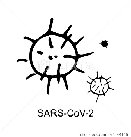 Vector Doodle Coronavirus or Cartoon Monster Vector Doodle Coronavirus or Cartoon Monster 64144146
