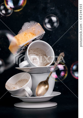 Washing coffee cups Washing coffee cups 64144393