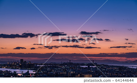 Sunset in Nakanoshima, Osaka 64144644