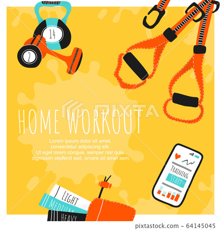Template poster home workout Template poster home workout 64145045