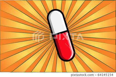 Medical pharmacological red and white oval Medical pharmacological red and white oval 64145154
