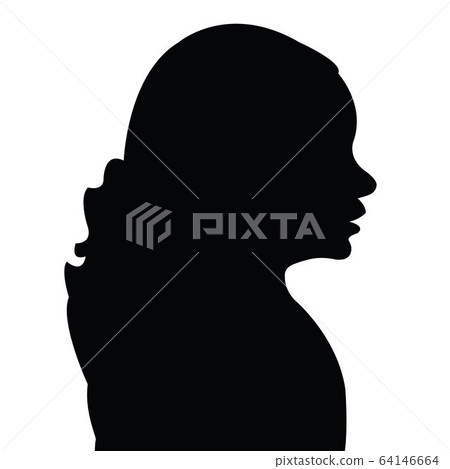 a girl head silhouette vector a girl head silhouette vector 64146664