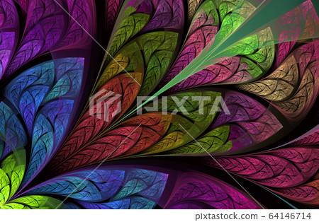 Multicolor beautiful Tree foliage. Computer Multicolor beautiful Tree foliage. Computer 64146714
