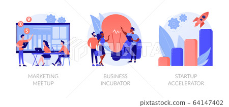 Startup supporting vector concept metaphors Startup supporting vector concept metaphors 64147402