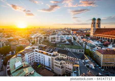 Aerial view of Munich, Germany 64147717