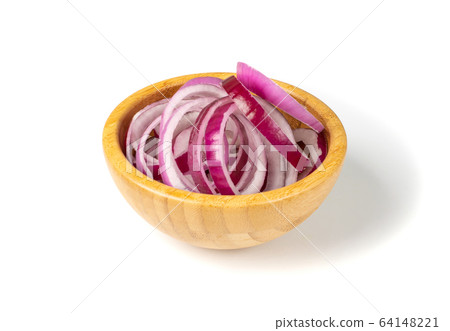 Sliced Red Onion or Purple Onion Rings Isolated Sliced Red Onion or Purple Onion Rings Isolated 64148221