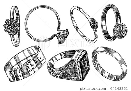 vintage wedding ring clipart png