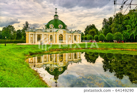 Grotto Pavilion at Kuskovo Park in Moscow, Russia 64149290
