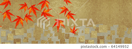 Autumn leaves and gold leaf Autumn leaves and gold leaf 64149932