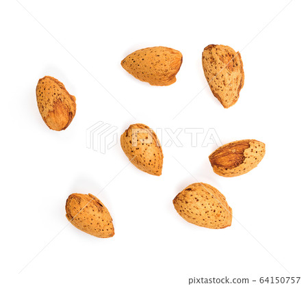 almonds isolated on white background 64150757