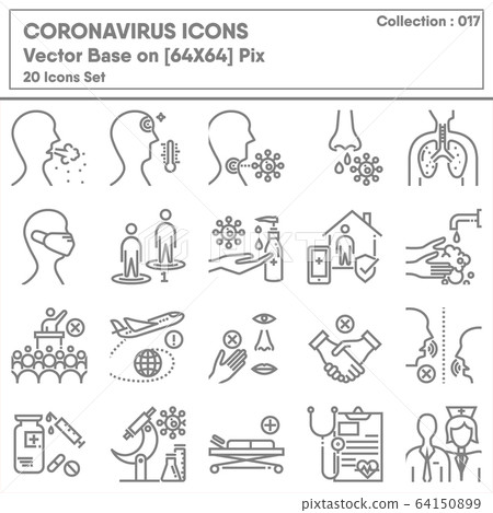 Coronavirus Covid 19 Crisis Infection Icon Set, Medical Health Care Infographic and Icons Symbol Design for Medicine Corona Virus Hospital Laboratory. Coronavirus Covid 19 Crisis Infection Icon Set, Medical Health Care Infographic and Icons Symbol Design for Medicine Corona Virus Hospital Laboratory. 64150899