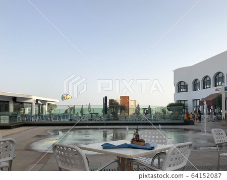 Open cafe in the street in the open air 64152087