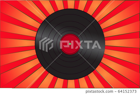 Retro old antique hipster musical vinyl record  64152373