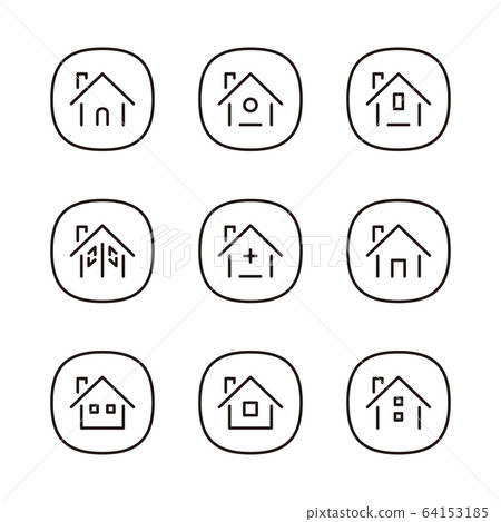 簡單的主頁圖標標籤 64153185