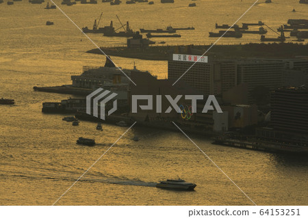 23 June 2008  a kowloon side with twilight sky at 64153251