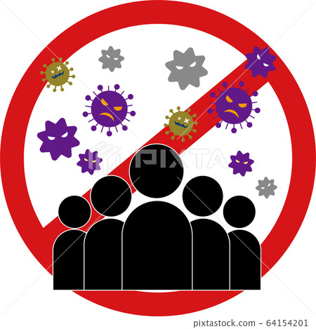 Virus: infection, airborne infection, prevention, prevention methods, avoidance, explanation, table icon 64154201
