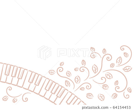 咖啡廳風格背景素材使用鋼琴插畫 64154453