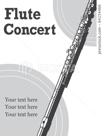 Design using realistic flute illustrations 64154466