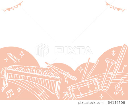 Background material using musical instrument illustrations 64154506