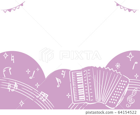 Background material using accordion illustrations 64154522