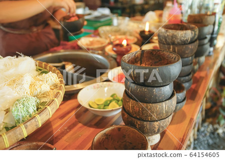 Thai antique coconut shell bowl in Bang Rachan 64154605