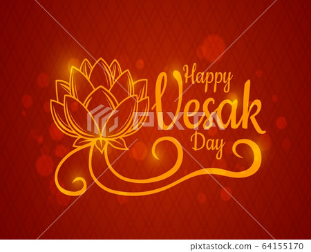 Happy Vesak Day holiday vector 64155170