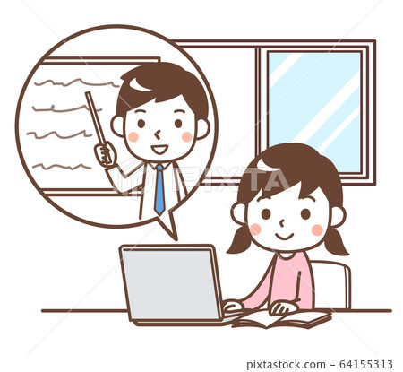 在線課程的女孩 64155313