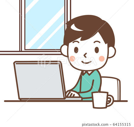 PC in the room male 64155315