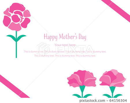 Frame illustration of carnation for mother's day 64156304